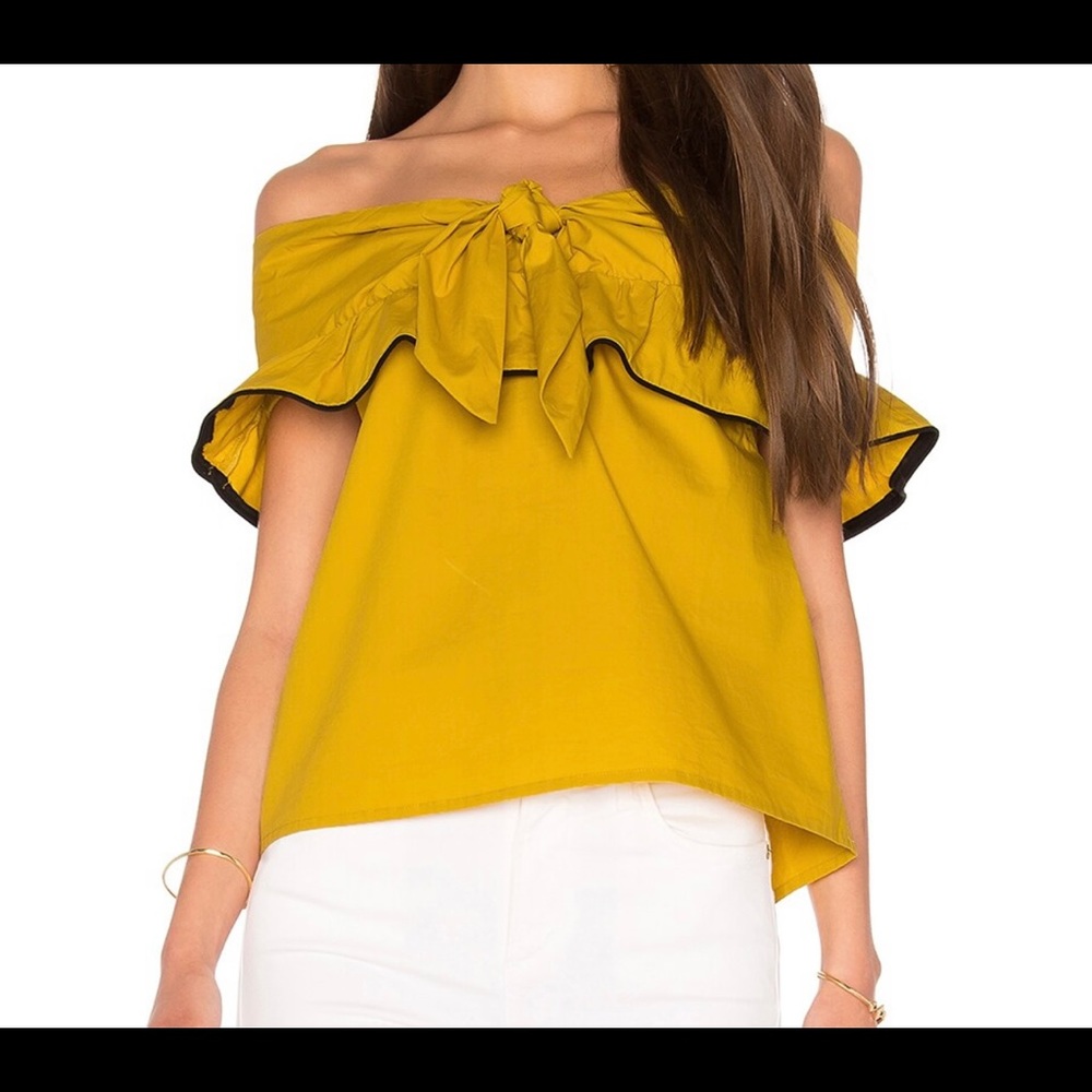 NWT Line and Dot off shoulder top